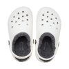 Crocs (GS) Classic vuoratut puukengät ”White Grey” 207009-10M