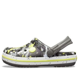 Crocs (GS) Crocband Camo Painetut puukengät ”Grey Black Yellow” 205301-0ED