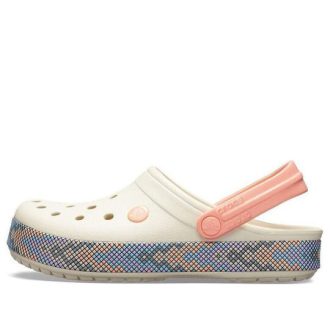 Crocs (GS) Crocband Gallery puukengät ”White Pink” 205166-1AS Crocs (GS) Crocband Gallery puukengät ”White Pink” 205166-1AS