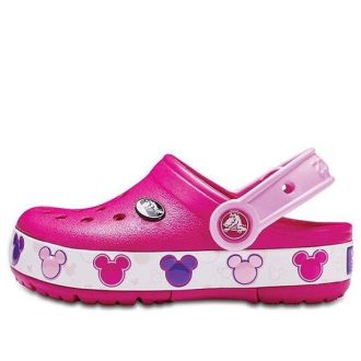 Crocs (GS) Crocband Mickey Fun Lab Lights Puukengät ”Pink White” 204994-6X0 Crocs (GS) Crocband Mickey Fun Lab Lights Puukengät ”Pink White” 204994-6X0