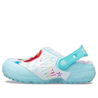 Crocs (GS) Fun Lab Disney Little Mermaid puukengät ”Sky Blue White” 206281-4O9 Crocs (GS) Fun Lab Disney Little Mermaid puukengät ”Sky Blue White” 206281-4O9