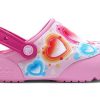 Crocs (GS) Fun Lab Heart Lights -puukengät ”Pink Blue” 205648-6I2