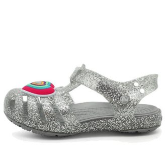 Crocs (GS) Isabella Glitter litteät sandaalit ”Grey Silver” 205038-040 Crocs (GS) Isabella Glitter litteät sandaalit ”Grey Silver” 205038-040