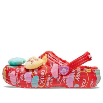 Crocs (GS) klassinen vuorattu korotettu Sweethearts puukengät ”Red multi” 207814-610 Crocs (GS) klassinen vuorattu korotettu Sweethearts puukengät ”Red multi” 207814-610