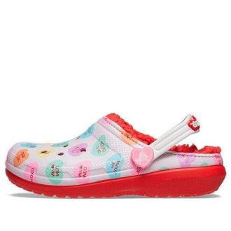 Crocs (GS) klassinen vuorattu korotettu Sweethearts puukengät ”Red White” 207738-119 Crocs (GS) klassinen vuorattu korotettu Sweethearts puukengät ”Red White” 207738-119