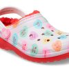 Crocs (GS) klassinen vuorattu korotettu Sweethearts puukengät ”Red White” 207738-119