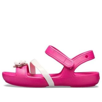 Crocs (GS) Lina Flower Charm pyöreät varvassandaalit ”Pink” 205530-6X0 Crocs (GS) Lina Flower Charm pyöreät varvassandaalit ”Pink” 205530-6X0