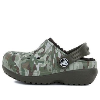 Crocs (GS) naamiointipainetut pyöreät varvaskengät ”Green Brown” 204817-3R3