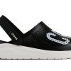 Crocs LiteRide LOGO Crocs Hollow Out Unisex mustat sandaalit ”Black White” 205893-066