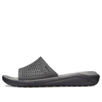 Crocs LiteRide mustat harmaat sandaalit ”Black Grey” 205183-0DD