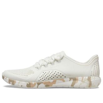 Crocs LiteRide painetut Camo Pacer -lenkkarit ”White Tan” 207286-1CN