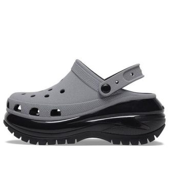 Crocs Mega Crush heijastavat puukengät ”Grey Black” 209172-1LP