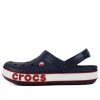 Crocs (PS) Corcband Bold Logo Minimalistinen rento sininen punainen sandaalit ”Blue Red” 206022-4CC