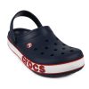 Crocs (PS) Corcband Bold Logo Minimalistinen rento sininen punainen sandaalit ”Blue Red” 206022-4CC
