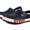 Crocs (PS) Corcband Bold Logo Minimalistinen rento sininen punainen sandaalit ”Blue Red” 206022-4CC