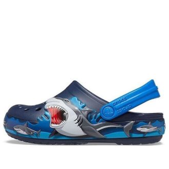 Crocs (PS) Funny Shark Pattern Outdoor Flat Heel Sports Deep Blue Sandaalit 207070-410 Crocs (PS) Funny Shark Pattern Outdoor Flat Heel Sports Deep Blue Sandaalit 207070-410