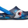 Crocs (PS) Funny Shark Pattern Outdoor Flat Heel Sports Deep Blue Sandaalit 207070-410