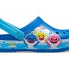 Crocs (PS) Funny Shark Small Crocs Outdoor Flat Heel Beach Sports Siniset sandaalit 206704-4JL