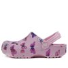 Crocs (PS) Klassinen puukengät Perhoskuvio ulkona tasakorkoinen urheiluvaaleanpunaiset sandaalit 206414-6GD