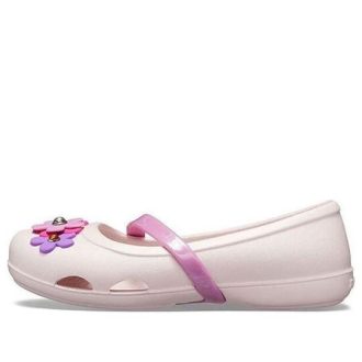 Crocs (PS) Lina Charm Flat Flowers Vaaleanpunaiset sandaalit 205529-6PI