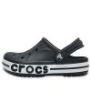 Crocs (PS) Pienet Crocs Outdoor Flat Heel Rantaurheilu Musta Valkoiset Sandaalit ”Black White” 205100-001