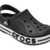 Crocs (PS) Pienet Crocs Outdoor Flat Heel Rantaurheilu Musta Valkoiset Sandaalit ”Black White” 205100-001