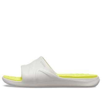 Crocs Reviva leveä hihna, pyöreä varvassuu, ”keltainen valkoinen” 205546-1CC