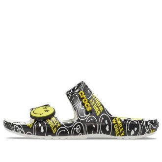 Crocs SmileyWorld x klassinen sandaali ”Black White” 207207-94S