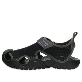 Crocs Swiftwater Sandaalit ”Black Light Grey” 203967-02S Crocs Swiftwater Sandaalit ”Black Light Grey” 203967-02S