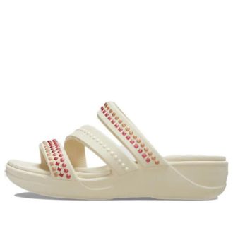 Crocs (WMNS) Boca Gems Srappy Wedge sandaalit ”White Red” 209293 Crocs (WMNS) Boca Gems Srappy Wedge sandaalit ”White Red” 209293