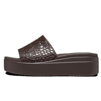 Crocs (WMNS) Brooklyn Croco Shine Slide Sandaalit ”Espresso” 209253-206 Crocs (WMNS) Brooklyn Croco Shine Slide Sandaalit ”Espresso” 209253-206