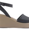 Crocs (WMNS) Brooklyn nilkkahihna kiila sandaalit ”Black Beige” 209406-07H