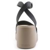 Crocs (WMNS) Brooklyn nilkkahihna kiila sandaalit ”Black Beige” 209406-07H