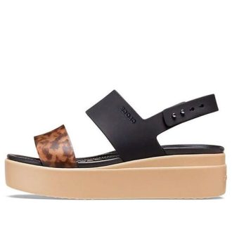 Crocs (WMNS) Brooklyn Tort Low Wedge ”Black Brown” 207864-0C4 Crocs (WMNS) Brooklyn Tort Low Wedge ”Black Brown” 207864-0C4