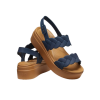 Crocs (WMNS) Brooklyn Woven Wedge Sandaalit ”Blue Brown” 209977-410
