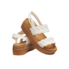 Crocs (WMNS) Brooklyn Woven Wedge sandaalit ”White Brown” 209977-0WV