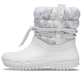 Crocs (WMNS) Classic Neo Puff Luxe -saappaat ”White Grey” 207312-1CR