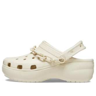 Crocs (WMNS) Classic Platform Chain puukengät ”Bone” 209022-2Y2