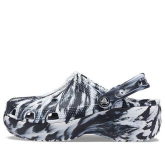 Crocs (WMNS) Classic Platform marmoroitu puukenkä ”Black White” 207176-066