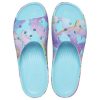 Crocs (WMNS) Classic Platform Palm Print -dia ”Blue Multi-Color” 208607-4NQ