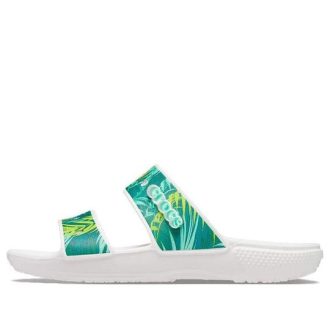 Crocs (WMNS) Classic Tropical Outdoor tasakorkoiset urheilutossut Valkoinen Vihreä 207183-94S