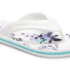 Crocs (WMNS) Crocband Flowers Flip-Flops valkoinen 206101-1C8