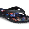 Crocs (WMNS) Kadee 2 Painettu Flip Minimalistinen Casual Flip-Flops Musta 206866-001