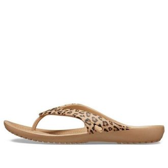 Crocs (WMNS) Kadee ll Leopard Print Flip-Flops Ruskea 206398-98R
