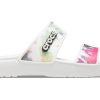 Crocs (WMNS) klassinen solmiovärillinen graafinen sandaali ”Black Green” 207283-94S
