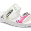 Crocs (WMNS) klassinen solmiovärillinen graafinen sandaali ”Black Green” 207283-94S