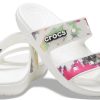 Crocs (WMNS) klassinen solmiovärillinen graafinen sandaali ”Black Green” 207283-94S