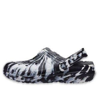 Crocs (WMNS) klassiset vuoratut puukenkäsandaalit ”Marbled White Black” 207180-103 Crocs (WMNS) klassiset vuoratut puukenkäsandaalit ”Marbled White Black” 207180-103