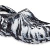 Crocs (WMNS) klassiset vuoratut puukenkäsandaalit ”Marbled White Black” 207180-103