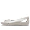 Crocs (WMNS) Minimalistiset rento litteät valkoiset sandaalit 206106-018